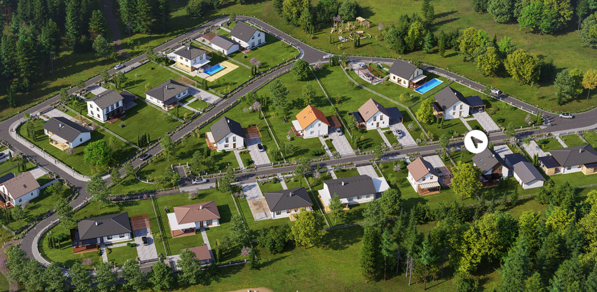 Virtuální vesnička DJT je kompletní! Vyberte si projekt domu ve virtuální realitě