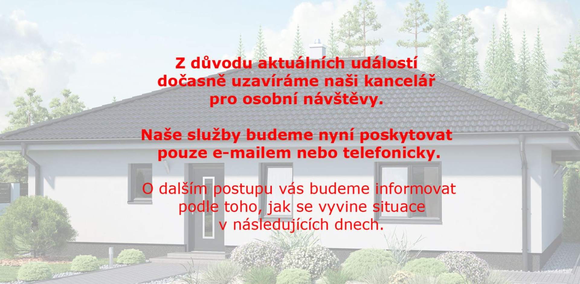 Dočasné uzavření kanceláře DJT